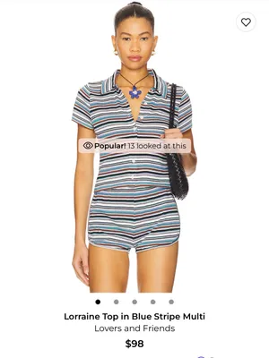 Lovers + Friends Striped Short Matching Set thumbnail 3