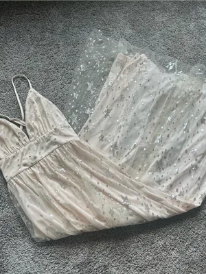 Sparkling Nude Star-Embellished Tulle Dress thumbnail 3