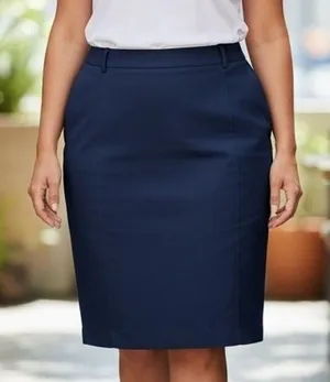 J.Crew No. 2 Pencil Skirt Navy Blue Stretch Cotton Blend Size 22 G0823 thumbnail 1