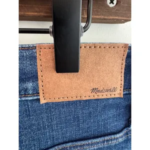 Madewell Emmett Wide-Leg Jeans Blue Patch Pocket High Rise Denim Size 33 Hemmed thumbnail 5