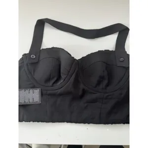 Guess By Marciano Halter Pushup Bustier Size 0 Black Lace Zip Back Pinup Corset thumbnail 5