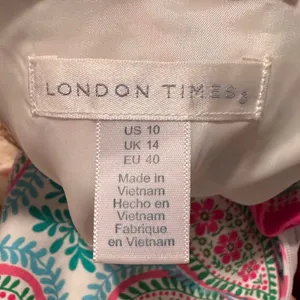 London Times‎ Colorful Floral Medallion Shift Dress Sleeveless Cotton Size 10 thumbnail 3
