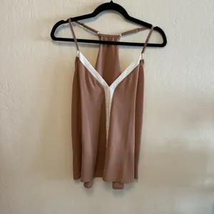 Brown & white women's tank top thumbnail 2