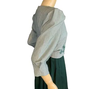Miss Dorby Vintage 1990'S Green & White One Piece Dress With Tie Back Belt (6p) thumbnail 10