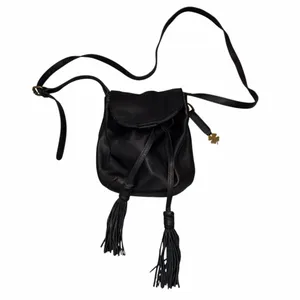 Lucky Brand Black Leather Jordan Mini Crossbody Purse Bag Saddle Bag thumbnail 2