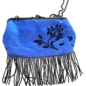 Cache satin hand beaded evening bag thumbnail 3