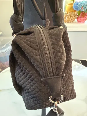 Vera Bradley Black Quilted Small Top-Handle Satchel thumbnail 10