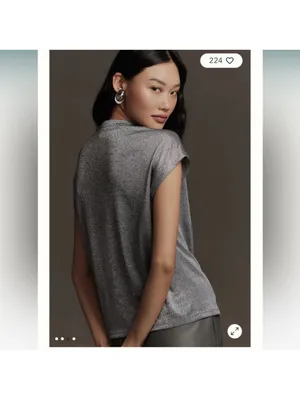 Anthropologie metallic top thumbnail 9