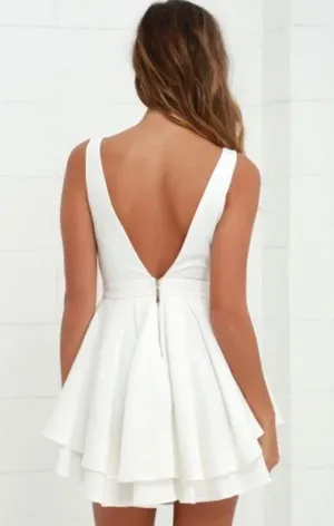 Latiste White Cutout Backless Fit & Flare Dress XS NWT thumbnail 3