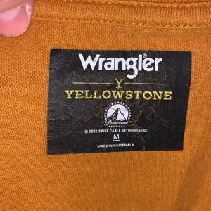 Wrangler Western Yellowstone Mountain Dutton Ranch Bull Skull Long Sleeve Top thumbnail 8