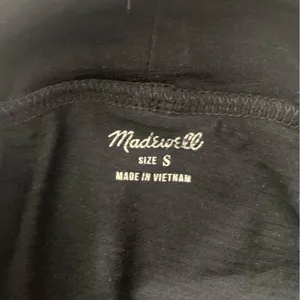 Madewell Whisper Cotton Turtleneck Tee Size Small Black thumbnail 4