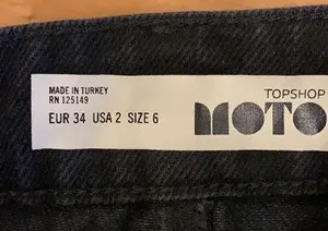 Topshop Black Denim skirt with floral detail! thumbnail 3