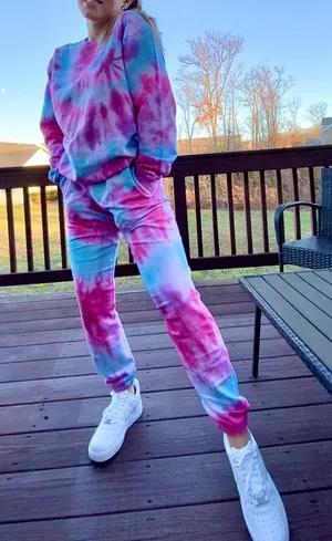 Tie Dye Sweat Set Pink thumbnail 1
