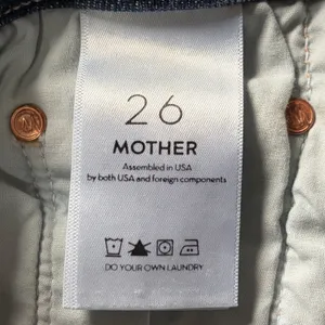 Mother Looker Ankle Fray Jeans Girl Crush‎ Dark Wash Skinny Denim 26 EUC thumbnail 4