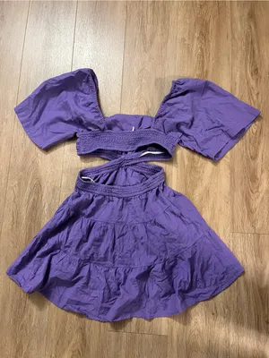 FREE PEOPLE Cross Of Sunlight Mini Dress in Grapeful thumbnail 5