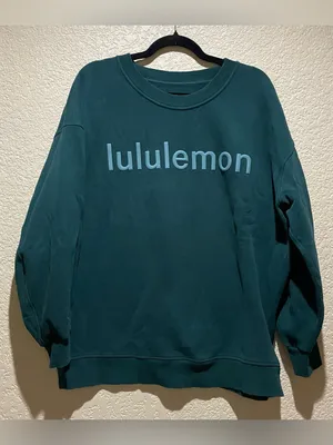 Lululemon Perfectly Oversized Storm Teal Crewneck Sweatshirt thumbnail 5