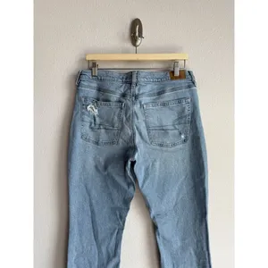 American‎ Eagle Jeans Women's 12 90s Low Rise Skinny Kick Stretch Denim Raw Hem thumbnail 10