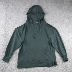 Old Navy Oversized Tunic Hooded Sweatshirt Women Medium French Terry V‎ Neck thumbnail 1