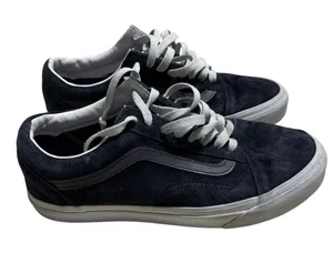 Vans Old Skool Pig Suede Sneakers Men's Size 8 Women's 9.5 Vintage Indigo thumbnail 1