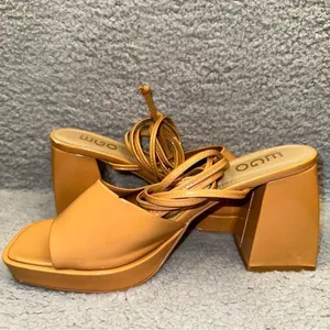 Ego Women's Shoes Beige Size 9 Faux Leather Dreamer Block Heel Ankle Tie Sandals thumbnail 15