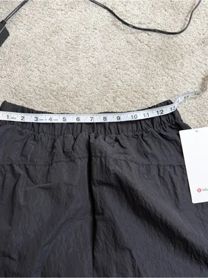 NWT Lululemon Crinkle Nylon High-Rise Mini Skirt Skort Lightweight in Black S thumbnail 11