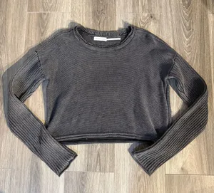 Urban Outfitters Dark Grey Cropped Sweater Size Medium Indie Lounge Streetwear thumbnail 1