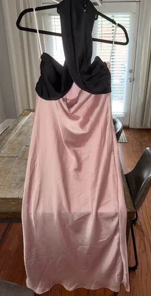 Halter Criss Cross Formal Maxi Pink Size M thumbnail 1