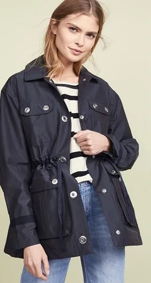 Hunter Boots Refined Waterproof Garden Jacket‎ Sz SMALL Navy $129 thumbnail 1
