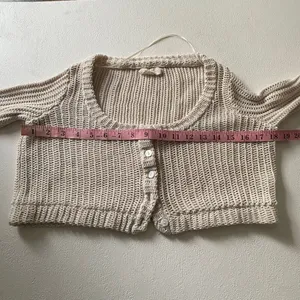 LA Hearts Cropped Knit Cardigan Medium Cream Button Front Boho Sweater thumbnail 6