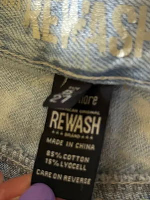 Rewash High Rise Acid Wash Denim Culotte Jeans Size 5/27 thumbnail 2