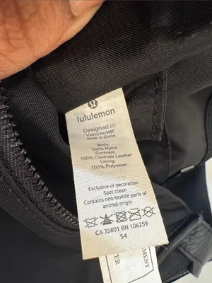 Lululemon Now & Always Crossbody bag Black Nylon Leather Trim thumbnail 7