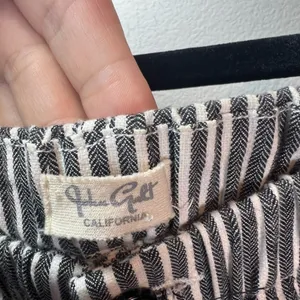 Brandy Melville John Galt Tilden Pants Black White Stripe High Rise School Small thumbnail 5