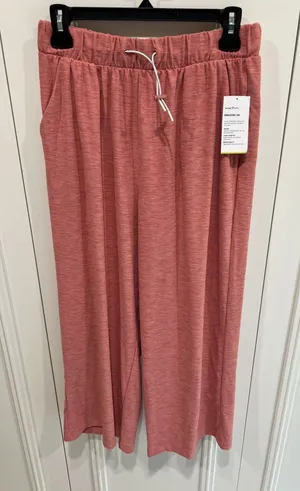 Old Navy Active Go Dry Pull On Pants Coral Wide Leg Relaxed Travel Athleisure thumbnail 1