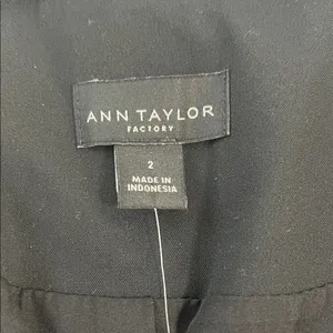 Ann Taylor Black Blazer Modern Minimalist Suit Jacket thumbnail 2