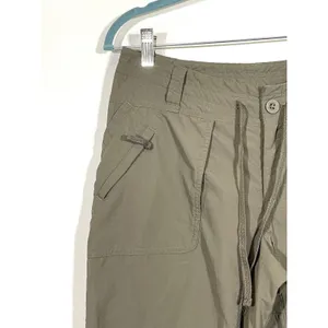 North Face Women's Hiking Pants Size 4 Beige Roll Tab Convertible Pant Pockets thumbnail 3