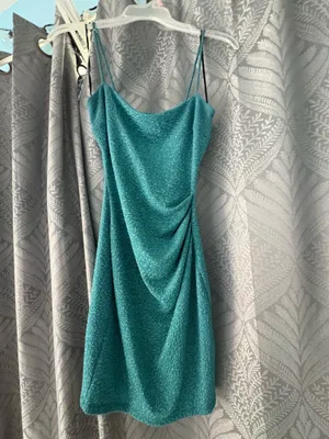 Short blue dress thumbnail 2