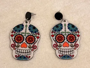 Day of the dead earrings thumbnail 1