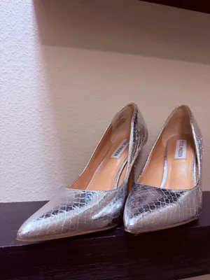 Steve Madden Silver Snake Skin Heels thumbnail 9