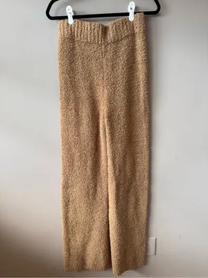 Skims Women’s Teddy Bouclé Cozy Knit Pants in Camel Size Small/Medium thumbnail 7