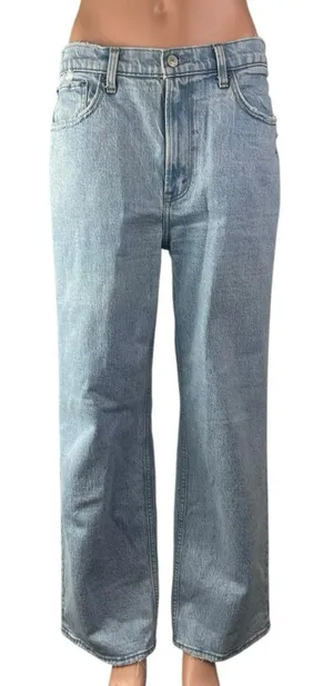 Abercrombie & Fitch 90's Relaxed Blue Straight High Waist Denim Jeans Pants 29 thumbnail 1