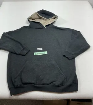 Womans Aerie Pullover Hoodie Long Sleeve Medium Charcoal Lined Hood thumbnail 1