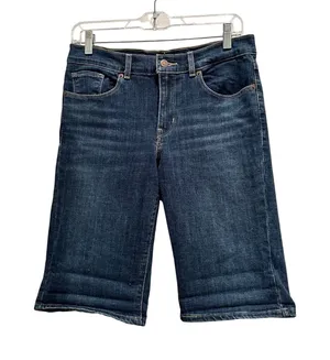 Levis‎ Womens Bermuda Shorts Dark Wash Denim Stretch Size 27 thumbnail 1