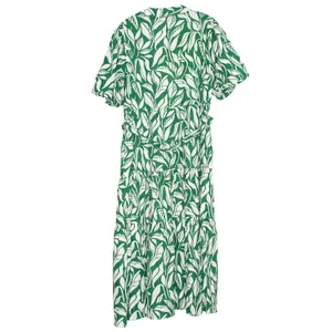 Soft Surroundings‎ Shirt Dress Steffi Linen Maxi Resort Button Up Leaf Green XL thumbnail 3