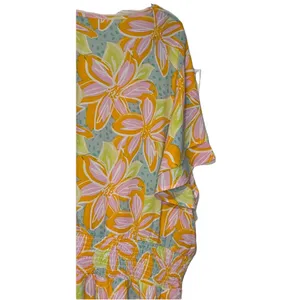 Michelle McDowell‎ Women's Dress Colorful Floral Print Midi Smocked Waist XXL thumbnail 8