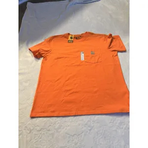 Carhartt Women Loose Fit Heavyweight Short-Sleeve Pocket T-Shirt XLBright Orange thumbnail 5