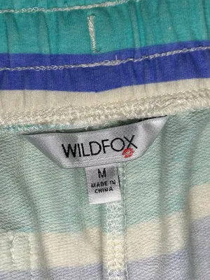 Wildfox Blue Striped Pullover Sweater & Shorts Loungewear Set Womens Size Medium thumbnail 12