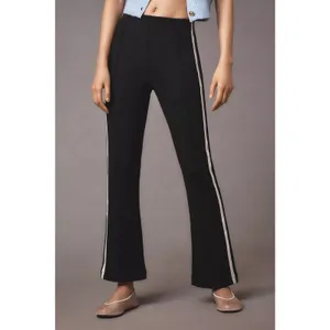 Maeve Anthropologie Knitted Straight leg black/white stripe pants size small thumbnail 2
