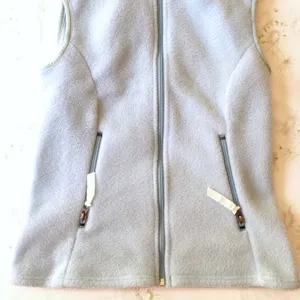 Patagonia Synchilla Vintage Y2K Baby Blue Full Zip Mock Turtleneck Vest Size XS thumbnail 2
