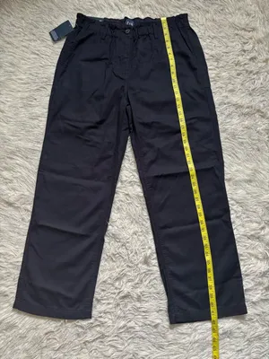 GAP Black Women’s Straight-Leg Twill Elasticized Pant Size L thumbnail 5