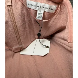 NWT Dress The Population Fernanda Gown Blush Pink XS Formal Glam Chic thumbnail 6
